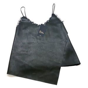 ZARA Medium Black Knitwear Collection Asymmetrical Top